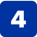 white number 4 on a blue box